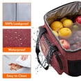 thumbnail image 4 of Bolsa de almuerzo Lifewit, grande, aislante, 15 litros, color rojo vino, 24 latas, 4 of 6