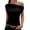 Black, variant on Sleeveless Summer Solid Color Cowl Neckline Women Tank Tops