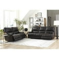 thumbnail image 5 of Pemberly Row Coffee Brown Leather Power Reclining Cordless Sofa, 5 of 7