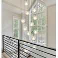 thumbnail image 5 of Modern Mini Crystal Chandelier for Entryway Living Room Chandelier LED Pendant Light Fixture for Living Dinning Room, Flush Mount High Ceiling Light Fixtures for Bedroom(LED Bulbs Included, 14 Lights), 5 of 5