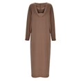 thumbnail image 5 of adviicd Robes de Travail pour Femmes Robes 2024 Printemps Été Col en V Profond Élégant Nœud Papillon Mini Robe Café,TG, 5 of 5