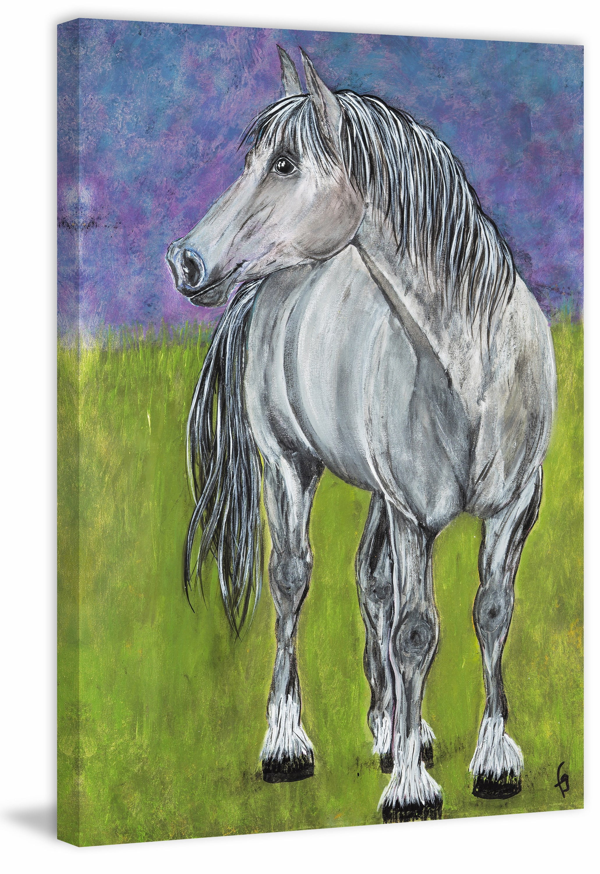 "Cyrus Belgium Horse" Painting Print on Wrapped Canvas