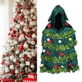 thumbnail image 1 of Disfraz de de Navidad para mujer, capa con capucha y chal para fiestas temáticas navideñas, 1 of 10