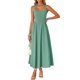 thumbnail image 1 of Vestido de verano ZESICA, sin mangas, halter, midi, playa, salvia, para mujer, 1 of 6