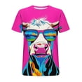 thumbnail image 6 of ZOYOEN Mens Graphic T Shirts- Casual Loose Funny Soft Short Sleeve Tees Hot Pink Size L, 6 of 6