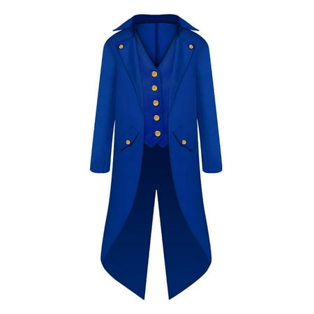 

Joker Costume For Men | Pirate Jacket Men Steampunk Coat Tailcoat | Halloween Costumes Gothic Steampunk Lightweight For Halloween Photos Vampires Boys Aged 6-14 Kids