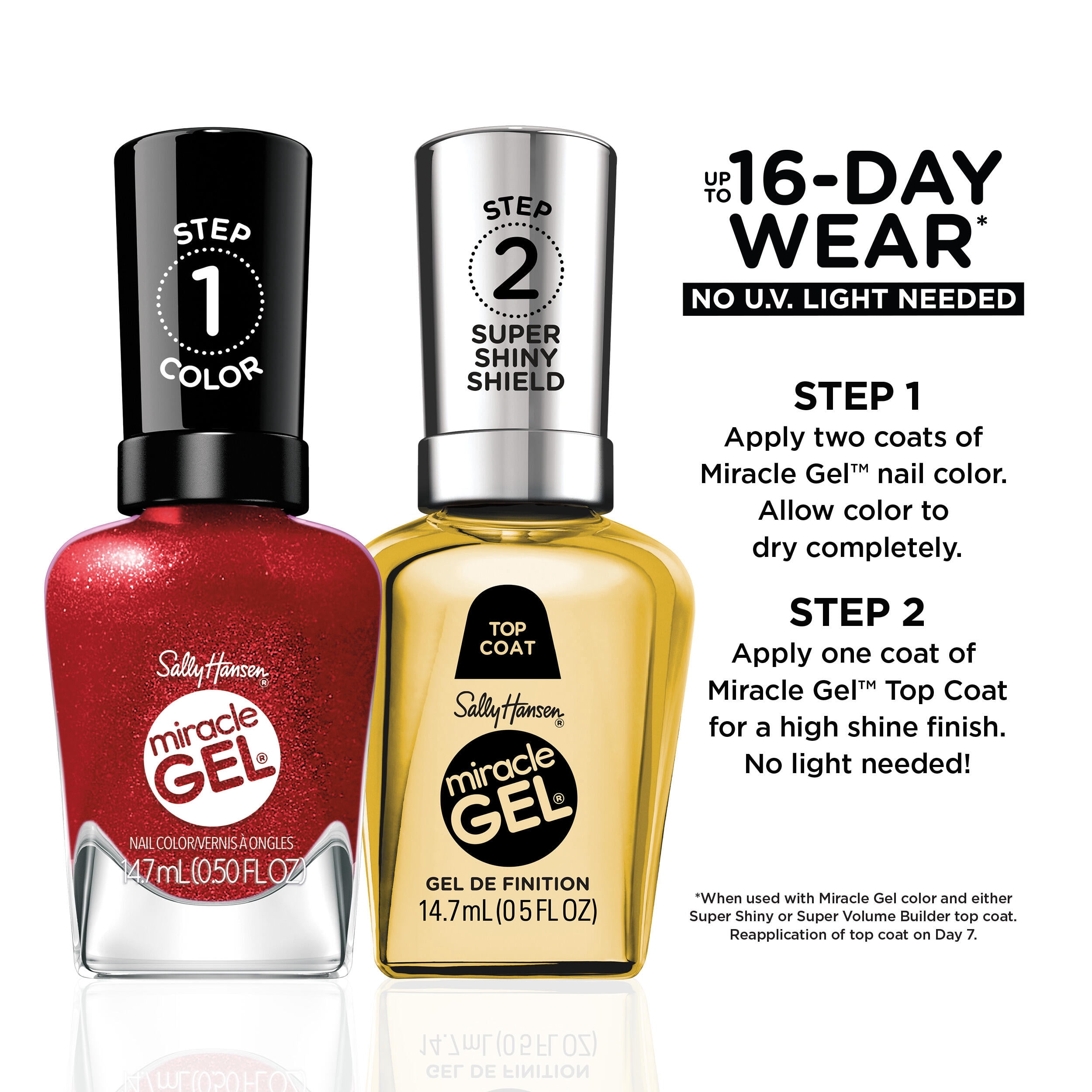 Sally Hansen Miracle Gel Supercharged Glam Nail Polish, Xoxo Sally, 14.7ml