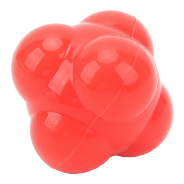 Balles de Réaction Rebondissantes pour Coordination Main-Œil Réflexe Vitesse Agilité Équipement d'Entraînement pour Baseball Soccer Basketball Rouge