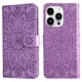 thumbnail image 2 of Funda tipo cartera GANGXUN para iPhone 15 Pro , diseño girasol, cuero PU, soporte, cierre magnético, tarjetero, 2 of 5
