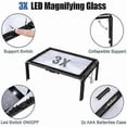 thumbnail image 2 of Magnifying glass for visually impaired 3x full-page hands-free lights, 2 of 4