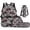 Camo Truck, variant on Boys 17 Inch Backpack Set of 4 Snow Wolf Print School Bookbag with Full Accessories for Elementary Students