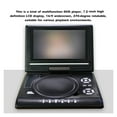 thumbnail image 3 of 16:9 Widescreen DVD Player DVD Player 7.8 Inch DVD Player 16:9 Widescreen 270° Rotatable DVD Player ,Bluetooth Transmitter 5.0, 3 of 7