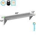 thumbnail image 3 of AmGood 12 in. x 48 in. Stainless Steel Wall Shelf | NSF Certified | Appliance & Equipment Metal Shelving | Kitchen, Restaurant, Garage, Laundry, Utility Room, 3 of 8
