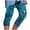 Sky Blue, variant on Utoimkio Capri Pants for Womens Athletic Cropped Pants Floral Printing Casual Elastic Waist Beach Pants
