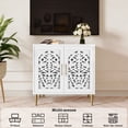 thumbnail image 5 of HLR 31.4" Accent Cabinet, 2 Doors Sideboards and Buffets Cabinet with Storage for Living Room, White, 5 of 7