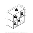 thumbnail image 3 of Furinno Daly 4-Cube Irregular Cubes Bookcase, Bookshelf, Storage Organizer, Espresso, 3 of 6
