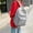 Gray, variant on Corduroy Backpack, with Adjustable Shoulder Straps Casual Lightweight School Bag with Front Pocket & Zipper Closure, Beige