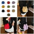 thumbnail image 2 of Trendy Shoulder Bag Nylon Bucket Bags For Women and Men With Spacious Design Underarm Purse For Work Or Travel, 2 of 9