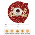 thumbnail image 6 of 13 Inch Round Placemats Set of 4, Merry Christmas Red Non Slip Heat Insulation PP Table Mats, Xmas Snowflakes Polka Dot New Year Washable Place Mats for Kitchen Dining Party Table Decor, 6 of 7