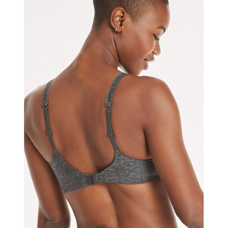 Hanes Ultimate Women's Wireless Bra, Seamless Comfy Support Porcelain S