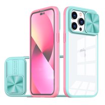 for iPhone 15 Pro Case with Camera Cover, for iPhone 15 Pro Case Crystal Clear & Not-Yellowing Slim Shockproof Protective Phone Case for iPhone 15 Pro, Skyblue