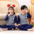 thumbnail image 1 of Conjunto de ropa interior de tamaño pequeño y mediano para niños, mujeres y hombres, otoño, primavera y otoño, ropa de hogar fina, 1 of 6