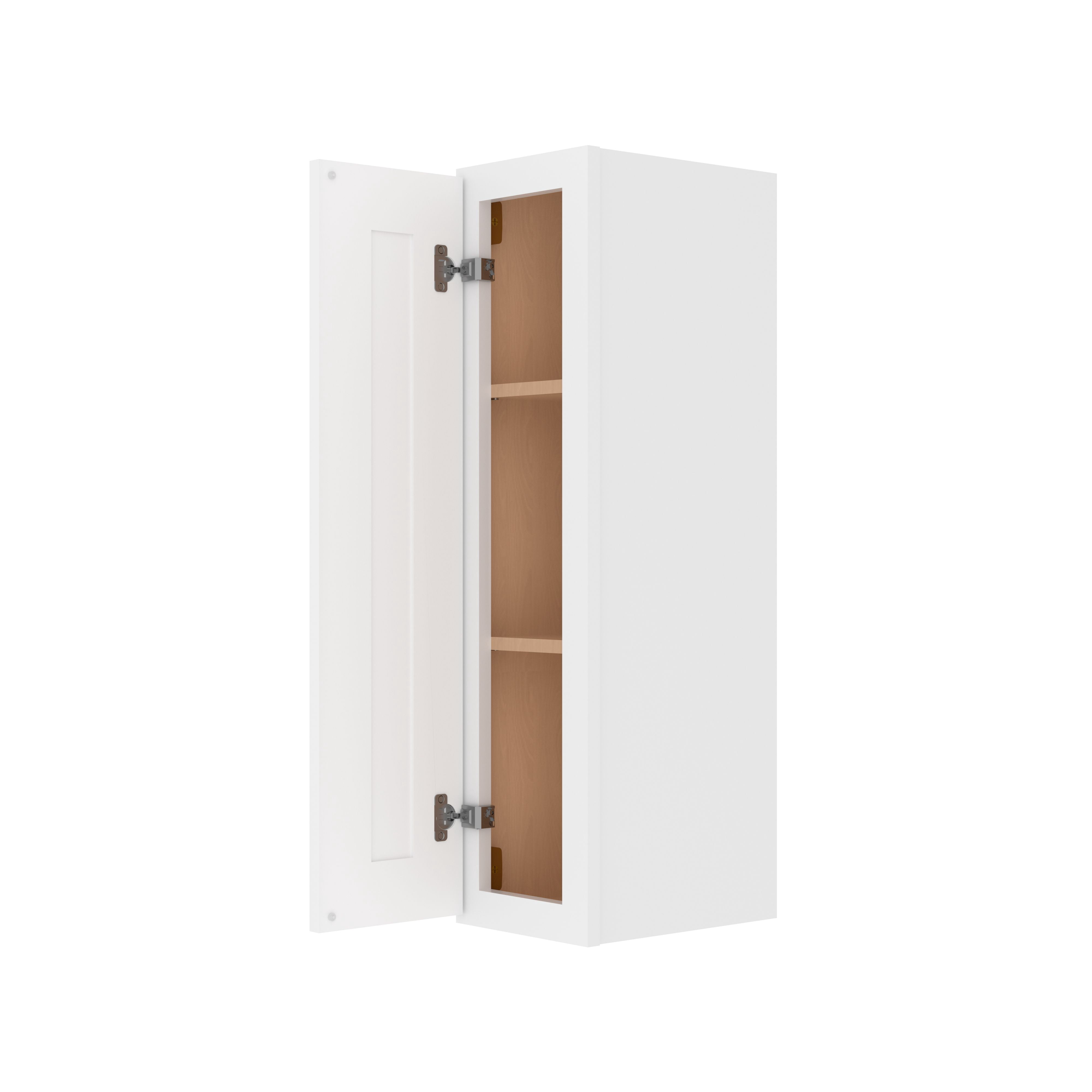 Furinno Shaker 1-Door-2 Shelves Wall Kitchen Cabinet, Ready to Assemble, 12 D x 9 W x 36 H, White