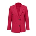thumbnail image 4 of Dgankt Blazers for Women Fashion Casual Solid Color Button Pocket Long Sleeved Turndown Collar Suit Jacket,Size S-3XL, 4 of 4