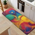 thumbnail image 5 of Colorful Circular Pattern Kitchen Rug Mat,Kitchen Runner Rugs Non Skid Washable,Decorative Kitchen Floor Mats for Kitchen,Sink,Laundry,17"x47.2", 5 of 7