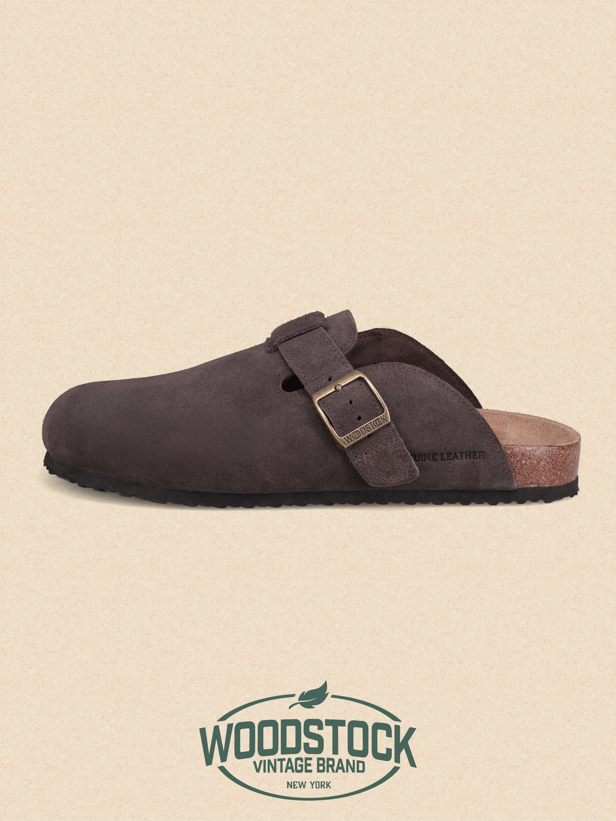 Woodstock Men's Beacon Genuine Leather Comfort Clog Sandal
