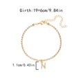 thumbnail image 3 of PEONAVET Ankle Bracelets for Women, Waterproof Initial Anklet for Women Dainty Layered Letter Ankle Bracelets Handmading Adjustable Foot Chain Anklet Summer Beach Jewelry, 3 of 5