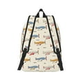 thumbnail image 7 of Geaub striped vintage planes durable canvas backpack: stylish, lightweight, and spacious with adjustable straps, 7 of 7