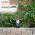 thumbnail image 5 of Alpine Corporation 12" Tall Outdoor Hunting Garden Gnome with Blue Shirt Yard Statue, Multicolor, 5 of 12