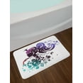 thumbnail image 2 of Cartoon Bath Mat, Abstract Portrait of an Girl Wearing a Crown and Floral Ornamentations, Plush Bathroom Decor Mat with Non Slip Backing, 29.5" X 17.5", Multicolor, by Ambesonne, 2 of 2
