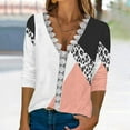 thumbnail image 2 of Dyegold Casual Long Sleeve Tops For Women Fashion Fall 2023 V Neck Lace Trim Sexy Blouses Floral Printed Shirts Loose Tshirt, 2 of 5