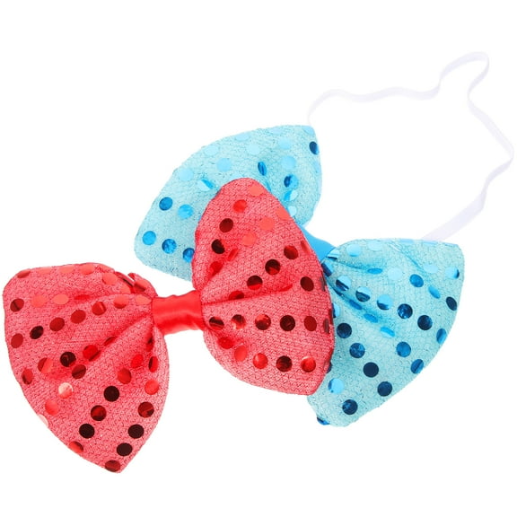 FRCOLOR 2Pcs Sparkly Bow Ties Luminous Led Flashing for Men and Women Party Decorations