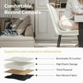 thumbnail image 7 of White PU Leather Dining Chair Set of 4,Upholstered High Quality PU Leather Seat with Black Metal Legs,Modern Comfortable Kitchen Chair with safe Foot Pads,Ergonomic Design,for Dining Living Room, 7 of 7