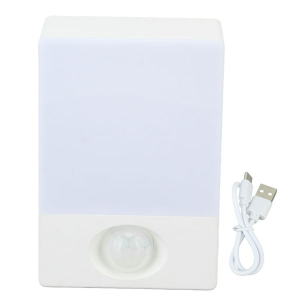 Luz LED nocturna con sensor recargable de ahorro de energía 4000K Lámpara pequeña con sensor de movimiento para escritorio, mesita de noche, pasillo