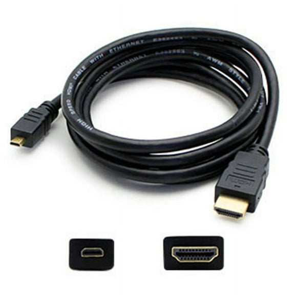 Add-onputer Peripherals, L 3 ft. Hdmi Male To Micro-hdmi Male Black Cable, Pack Of 5