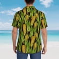thumbnail image 4 of Honeii Corn 2 Print Men’s Hawaiian Shirt,Classic Button-Down Short Sleeve Shirt, for Beach, Vacation, and Outdoor Activities,Medium, 4 of 7