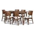 thumbnail image 2 of New Classic Furniture Oscar 7-piece Wood Dining Set in Walnut, 2 of 14