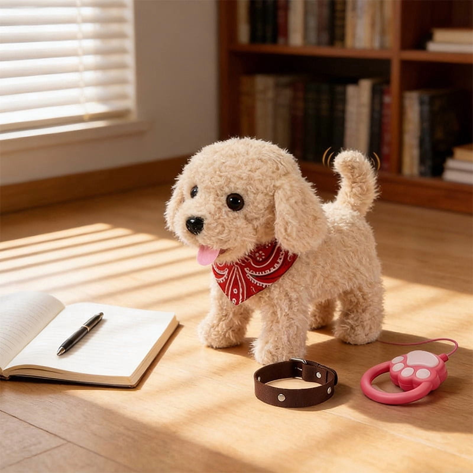 Robot Dog 2026 Interactive Robot Dog Toy – Walking Talking Puppy, Touch Sensing, Voice Mimic, Lifelike Sounds, Tongue Lick, Leash Remote, Soft Plush, Battery Powered