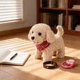 thumbnail image 3 of Interactive Robotic Dog Toy With Touch Sensing Voice Mimic Lifelike Sounds Battery Powered Soft Plush For Kids Pet, 3 of 5