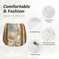 thumbnail image 4 of Balery Golden Drapes Pillars Clouds Pantalones cortos deportivos para mujer con forro y dos bolsillos, elásticos, para entrenamiento, gimnasio, yoga-Large, 4 of 7