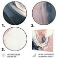 thumbnail image 3 of Designart "Transcendent Beauty in Marble Art Pink and Blue III" Abstract Marble Metal Wall Decor, 3 of 5