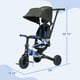 thumbnail image 5 of Qaba 3-in-1 Toddler Trike, Push Tricycle, & Balance Bike with Adjustable Settings, Toddler Push Bike, Baby Bike with Shady Canopy, Ages 1.5-4, Blue, 5 of 5