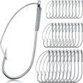 thumbnail image 1 of 50 piezas Anzuelos de pesca sin malas hierbas Anzuelos de gusanos locos Anzuelos de pesca de aparejo loco Anzuelos de pesca de acero al carbono con protector de malezas para cebos de gusanos blandos,1 Feliz Sencillez, 1 of 4