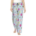 thumbnail image 1 of Fotbe Happy Easter Pantalones de Pijama para Mujer, Pantalones de Dormir, Pantalones Pj con Cordón y Bolsillos-Small, 1 of 6
