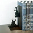 thumbnail image 3 of Cqxid Office&Craft&Stationery Under $10 Black Metal Non-Slip Bookend Bracket Heavy Book End Office Book Stopper, 3 of 9