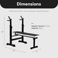 thumbnail image 4 of LLLLZASD  Steel Weight Bench w/ Squat Rack in Multiple Colors, 400 lb User Capacity - Foldable Home Gym Equipment for Range of Workouts w/ 6-Position Barbell Holder & Adjustable Seat and Recliner, 4 of 9